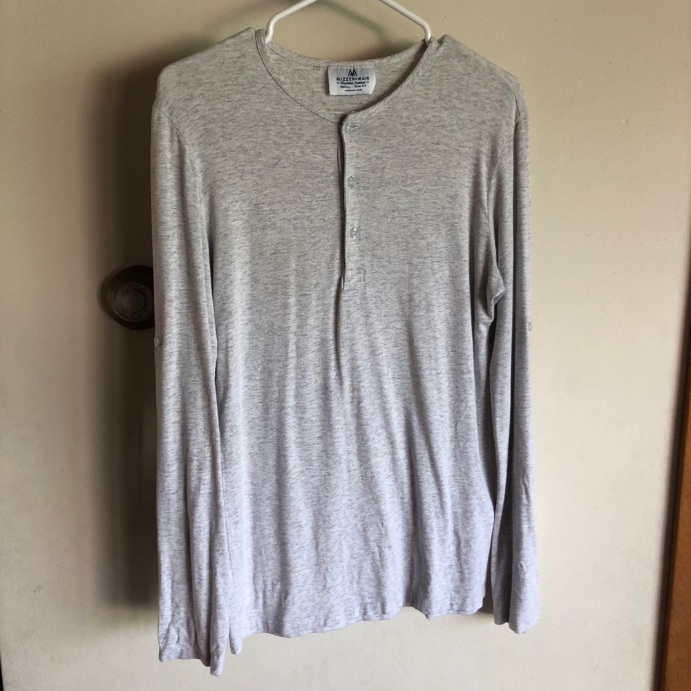 Mizzen + Main Maricopa Henley Shirt - Heather Grey